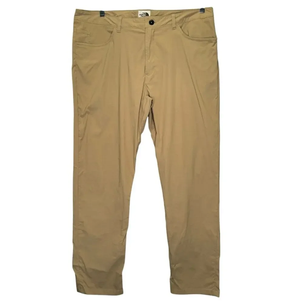 The‎ North Face Mens Motion Pants Tan Khaki Nylon Stretch Hiking Outdoor Size 38